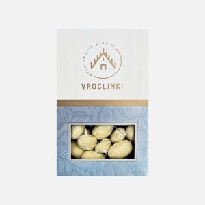 Migdały w białej czekoladzie z kokosem 100g - VROCLINKI MANUFAKTURA CZEKOLADY