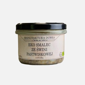 EKO Smalec ze Świni Pastwiskowej z cebulką 160 g - Manufaktura Dobra
