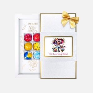 Praliny Okazjonalne - Zestaw 6 Pralin - DZIEŃ BABCI I DZIADKA - Vroclinki Manufaktura Czekolady
