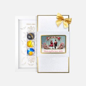 Praliny Okazjonalne - Zestaw 3 Praliny - WALENTYNKI - Vroclinki Manufaktura Czekolady