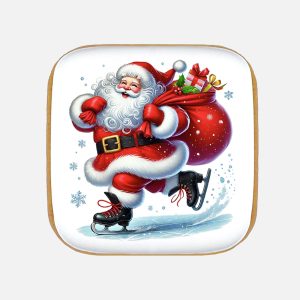 Piernik na Boże Narodzenie – Święty Mikołaj na łyżwach (50g) - VROCLINKI MANUFAKTURA CZEKOLADY