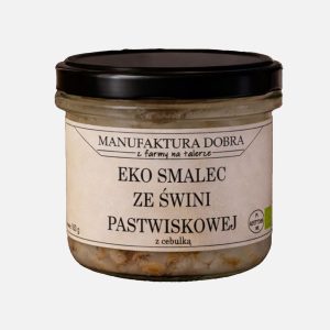 EKO Smalec ze Świni Pastwiskowej z cebulką 160g - Manufaktura Dobra