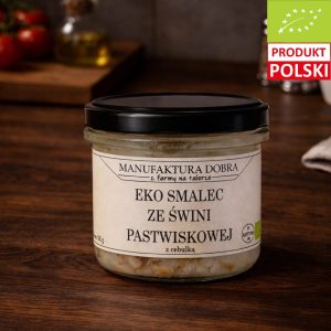 EKO Smalec ze Świni Pastwiskowej z cebulką 160g - Manufaktura Dobra